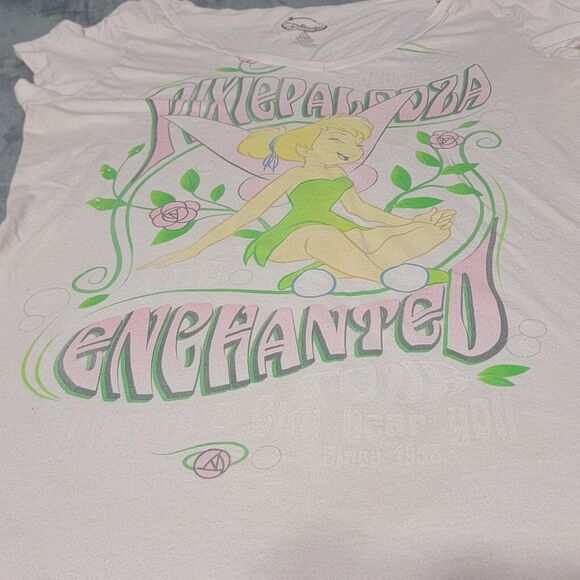 Disney Tinkerbell, Pixiepalozza Enchanted Womens T-Shirt, Size L 11/13 Junior - Picture 1 of 11